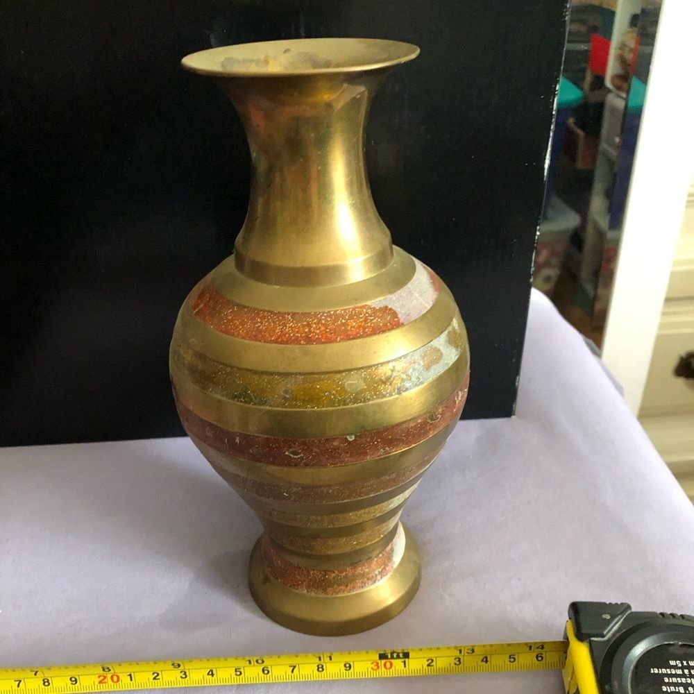 Vintage brass vase